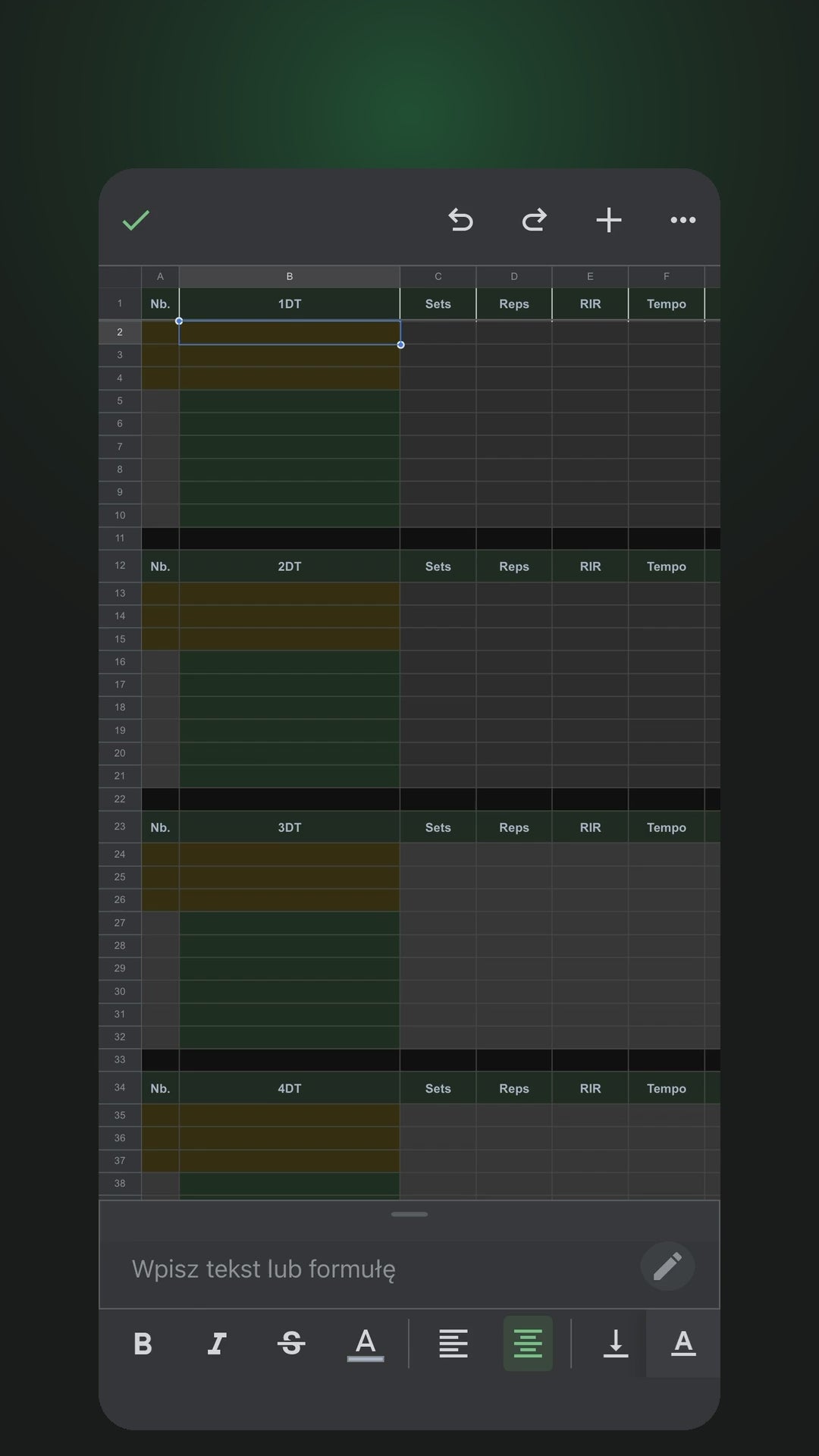 Progress Tracker – Workout Tracker Google Sheet